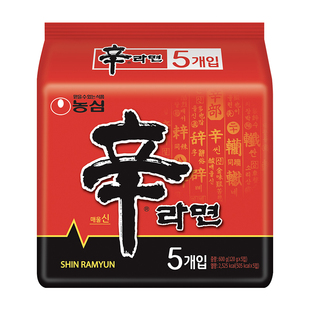 韩国进口农心辛拉面安城汤面炸酱辣味韩式泡面拌面袋装鱿鱼方便面