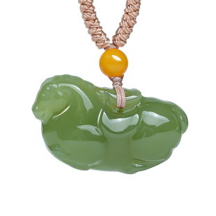 印象眸和田玉小马吊坠生肖马马年生日本命年礼物项链玉石玉坠挂件