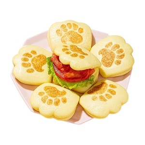 虎扒包儿早餐童半成品荷叶饼肉夹馍饼胚学生卡通包馒头速冻面点食