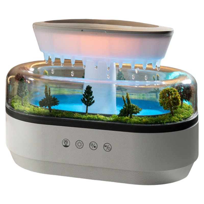 雨滴香薰机USB静音白噪加湿器
