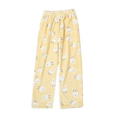 睡裤女长裤法兰绒冬季男暖暖裤