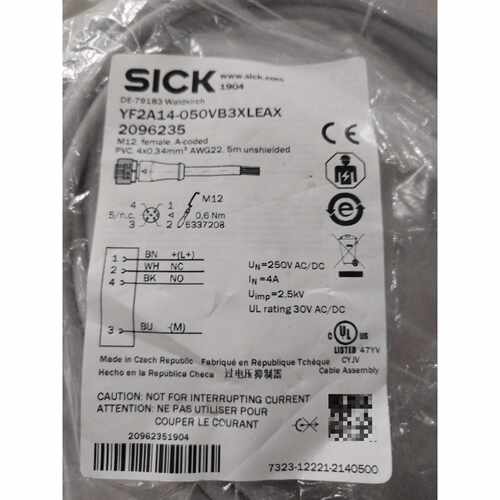 〔议价-可维修〕YF2A14-050VB3XLEAX SICK西克数据传输线 工业自