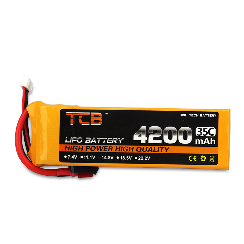 TCB航模锂电池6S4200mAh35C3S/4500MAH攀爬车60C无人机RC模型车用