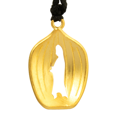 婴儿镂空观音实心999足金定制