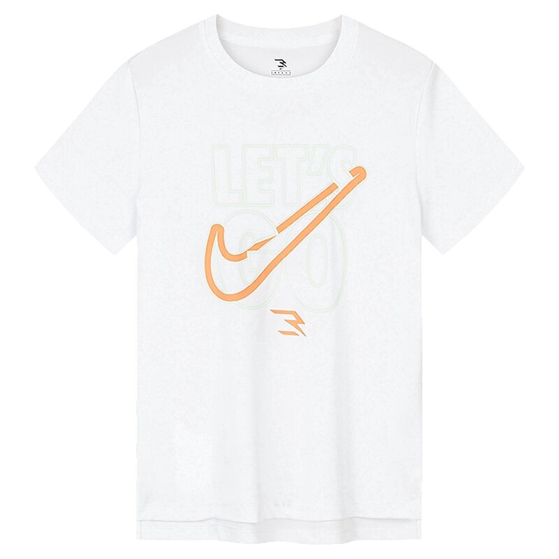 Nike 3brand童装儿童白T恤女童短袖2026夏季大童透气半袖运动上衣