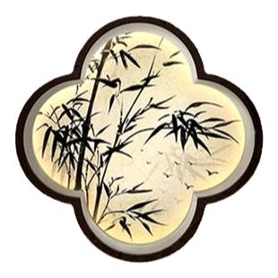 新中式玄关装饰画高级感竹子画客厅挂画禅意茶室背景墙面布置壁灯