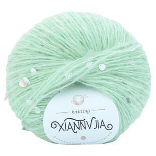 镜感水滴亮片马海毛毛线手工diy进口带亮片的羊毛线编织毛衣围巾