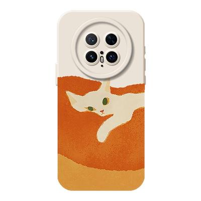 慵懒猫咪适用oppofindx9情侣手机壳findx8Ultra创意7pro新款6可爱卡通5小众4全包保护3男女OPPO/s外壳镜头十+