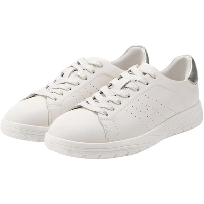 暇步士女真皮透气百搭小白鞋板鞋