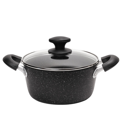 麦饭石锅不粘锅汤锅铝合金日式