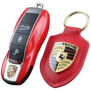 适用保时捷钥匙壳改装扣macan卡宴911帕拉梅拉718汽车用钥匙包套