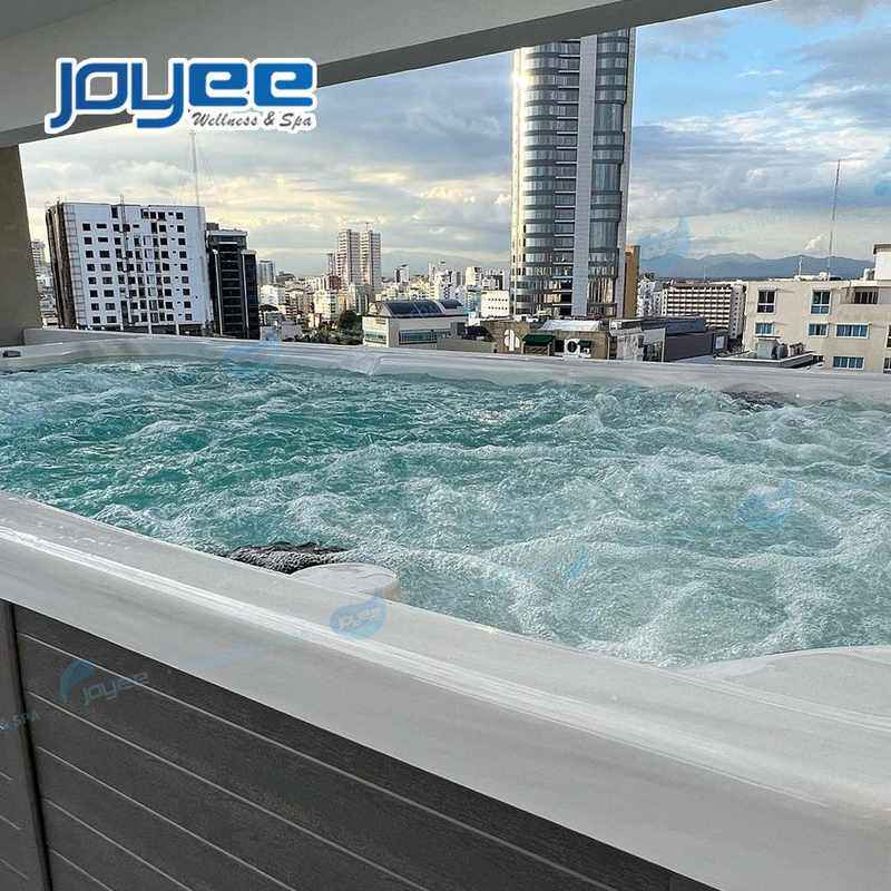 JOYEE恒温无边际游泳池endless pool亚克力智能冲浪嵌入式游泳池