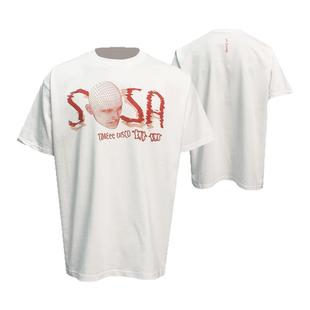 扭曲disco短袖t恤男300克小领口复古休闲宽松圆领透气男士体恤夏