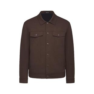 【18针澳洲羊毛】比音勒芬秋冬季男高级感复古工装翻领夹克外套厚