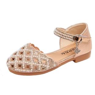 女童鞋子公主鞋2026夏季新款韩版软底时尚中大童水晶亮晶晶演出鞋