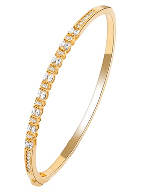 满天星满钻手镯素圈开口