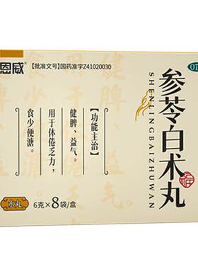 【恩威】参苓白术丸60mg*100丸*8袋/盒