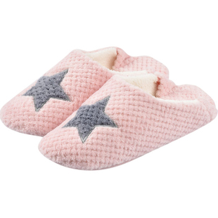 木地板拖鞋室内软底棉拖鞋布底拖鞋无声静音卧室拖鞋冬季家居拖鞋