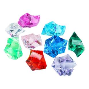 仿真水晶石冰块鱼缸造景石子亚克力七彩宝石儿童钻石玩具盆栽装饰
