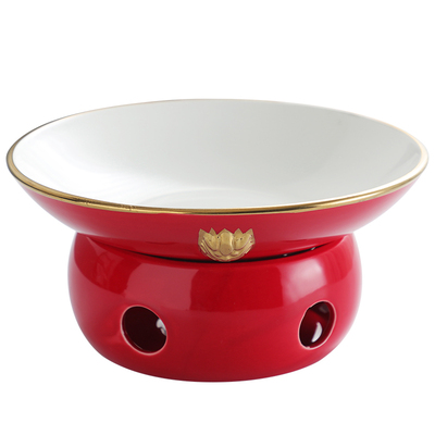 干烧锅蜡烛加热保温鱼盘陶瓷盘