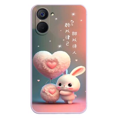 realme真我V20手机壳RMX3611保护套RMX3610硅胶软壳realmeV20男女全包防摔5G个性创意可爱卡通新款高级感兔子