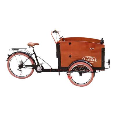 欧纳伯倒骑三轮车cargobike遛娃