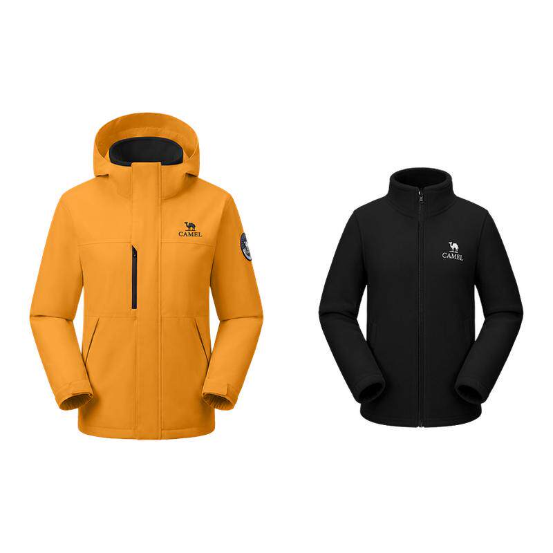 骆驼儿童冲锋衣三合一户外登山服