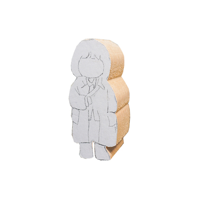 木雕小人DIY半成品木作