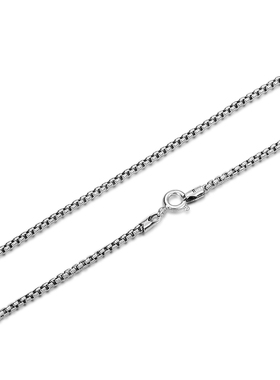 男女2mm环扣环泰银时尚细珍珠链