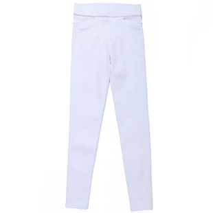 白色打底裤女外穿九分春夏小脚八分高腰薄款大码紧身弹力魔术裤子