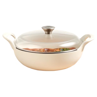 王源吉珐琅锅家用铸铁锅炖锅海鲜锅大号闷烧锅平底不粘煲汤锅砂锅