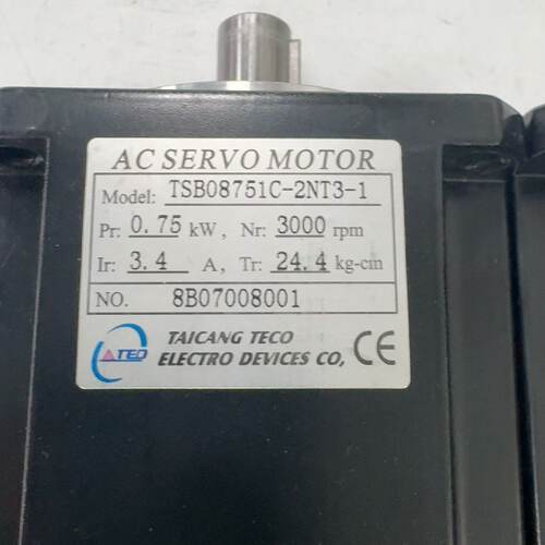议价Teco 750W Servo Motor Tsb08751c-2Nt3-1适用