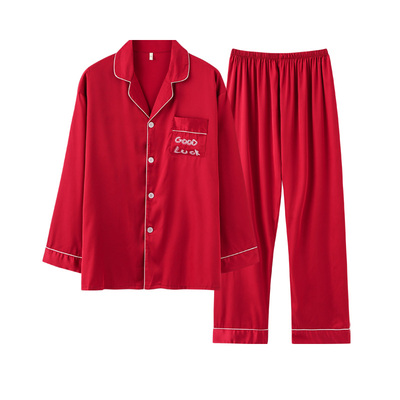 冰丝绸情侣睡衣家居服