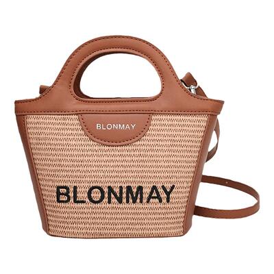 左杏水桶包手工编织退货无忧