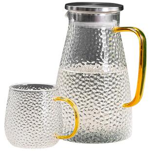 轻奢玻璃水具套装家用客厅喝水杯子带把耐高温时尚茶杯水茶壶茶具