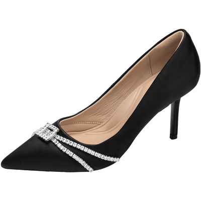 TrueMeaning水钻链条高跟鞋