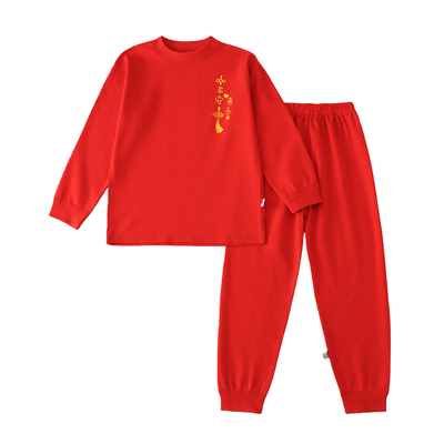 儿童红色秋衣秋裤本命年