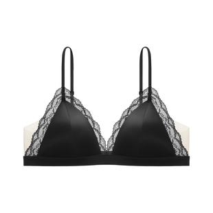 蕉内空气杯503A法式性感三角杯蕾丝文胸薄款小胸聚拢胸罩美背内衣