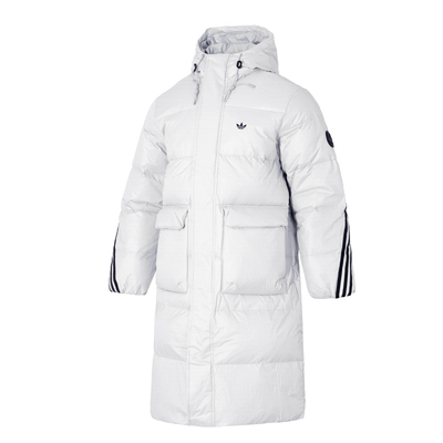 阿迪达斯长款羽绒服男女款25冬季新品保暖加厚过膝羽绒外套KC2566