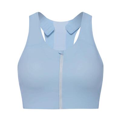 高强度马拉松跑步前拉链运动内衣