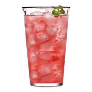 玻璃杯透明耐热带吸管美式手冲咖啡水杯子冷饮果汁杯加厚敞口家用