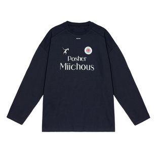 MIICHOUS米丘寺 M11 纯棉秋冬运动抗菌跑步骑行训练服圆领长袖T恤