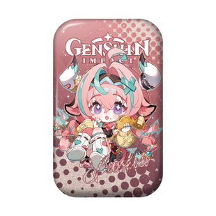 原神游戏周边方形吧唧瓦雷莎伊法爱可菲同人谷子马口铁徽章二次元