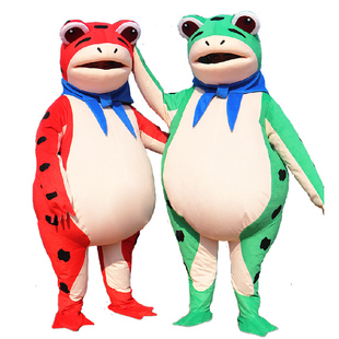 儿童款充气青蛙人偶服装网红搞怪癞蛤蟆卡通玩偶服表演道具套装