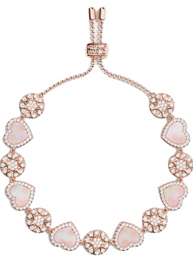 送女友闺蜜粉母贝手链新年礼物