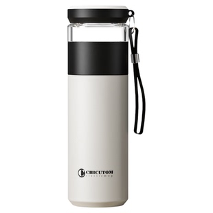 随行保温杯 316不锈钢茶水分离杯陶瓷内胆便携泡茶杯商务便送礼品