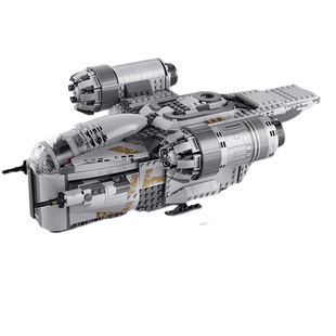 星球大战曼达洛人剃刀冠号飞船儿童益智拼装玩具积木男孩节日礼物