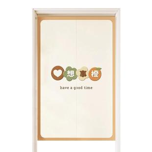 厨房门帘遮挡帘专用帘子防油烟隔断帘家用免打孔半帘挂帘商用布帘