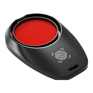 指纹印台印泥红色快干印油盒便携盖章按手印秒干银行公司会计财务办公用品高清免洗不脏手速干防伪专用章