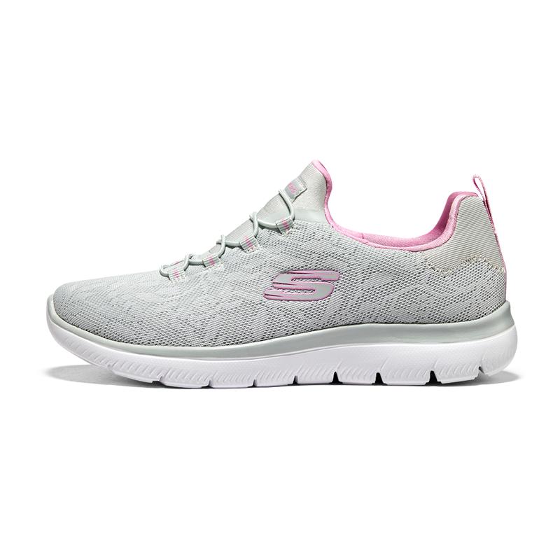 Skechers斯凯奇正品 新款女蕾丝网面休闲鞋女士一脚蹬缓震运动鞋